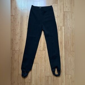 Acne Studios Tecia Tech CR Pants Size 32 Black Stirrup Equestrian Trousers